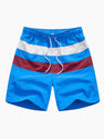 Man Colorblock Spliced Swim Shorts