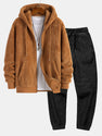 Basic Teddy Zip Up Hooded Coat