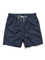Linen Look Short Sleeve Shirt & Striped Print Swim Shorts.