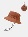Stowable Quick-drying Bucket Hat With Chin Strap