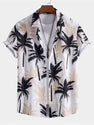 Floral Stripe Patchwork Print Button Up Shirt.