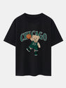 Basketball Bear Print Drop Shoulder Oversize T-Shirt & Shorts