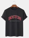 Boston Print T-Shirt & Shorts