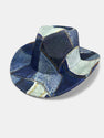 Contrast Denim Western Cowboy Hat