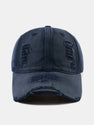 Solid Color New York Embroidery Cotton Washed Distressed Baseball Cap