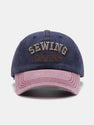Sewing Slogan Embroidery Washed Baseball Cap