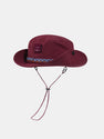 Slogan Patch Geometry Ethnic Pattern Bucket Hat With Chin Strap