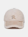 Letter R Embroidery Plush Baseball Cap