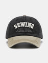 Sewing Slogan Embroidery Washed Baseball Cap