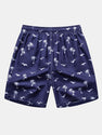 Palm Tree Seagull Print Swim Shorts.