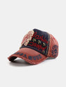 Slogan Embroidery Star Rivets Washed Baseball Cap