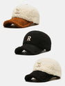 Plush Winter Warm Letter Baseball Cap