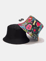 Nostalgic Classic 80s Party Graffiti Reversible Bucket Hat