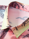 Palm Trees Print Button Up Shirt & Swim Shorts