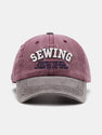 Sewing Slogan Embroidery Washed Baseball Cap