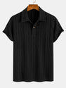 Knitted Geometric Rhombus Jacquard Polo