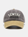 Sewing Slogan Embroidery Washed Baseball Cap