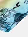 Palm Trees Print Button Up Shirt & Swim Shorts