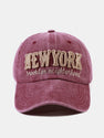 New York Embroidery Cotton Baseball Cap