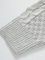 Leather Buckle Knitted Jacquard Turtleneck Sweater
