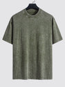 Basic Washed Distressed Drop Shoulder T-Shirt