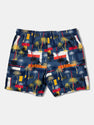 Palm Tree Color Block Print Swim Shorts
