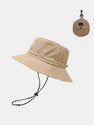 Stowable Quick-drying Bucket Hat With Chin Strap