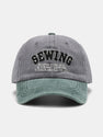 Sewing Slogan Embroidery Washed Baseball Cap