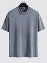 Basic Washed Distressed Drop Shoulder T-Shirt