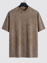 Basic Washed Distressed Drop Shoulder T-Shirt