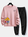 Graffiti Bear Print Relax Fit Sweatshirt