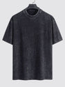 Basic Washed Distressed Drop Shoulder T-Shirt