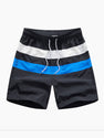 Man Colorblock Spliced Swim Shorts