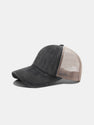 Washed Distressed Mesh Cotton Baseball Cap