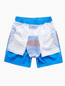 Man Colorblock Spliced Swim Shorts