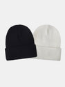 Pieces Solid Color Warm Knit Beanie Hat