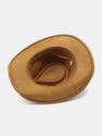 Faux Suede Western Wide-brimmed Cowboy Hat