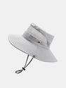 Summer Mesh Breathable Outdoor Mountaineering Big Brim Bucket Hat