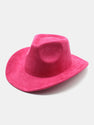 Faux Suede Western Wide-brimmed Cowboy Hat