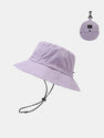 Stowable Quick-drying Bucket Hat With Chin Strap