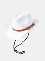 Western Cowboy Style Sun Visor Breathable Straw Hat