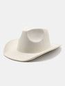 Faux Suede Western Wide-brimmed Cowboy Hat