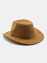 Faux Suede Western Wide-brimmed Cowboy Hat