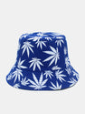 Maple Leaf Print Cotton Bucket Hat