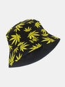 Maple Leaf Print Cotton Bucket Hat