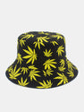 Maple Leaf Print Cotton Bucket Hat