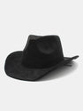 Faux Suede Western Wide-brimmed Cowboy Hat