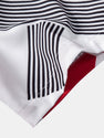 Color Block Geometry Print Button Up Shirt & Swim Shorts