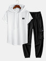 Quilted Waffle Jacquard Overshirt & Drawstring Waffle Jogger Pants