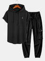Quilted Waffle Jacquard Overshirt & Drawstring Waffle Jogger Pants